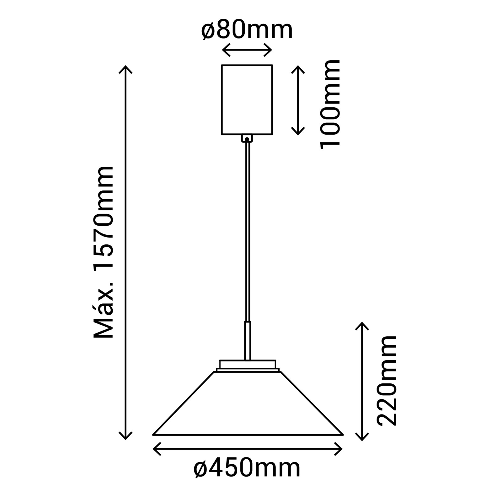 Sulion Lámpara De Techo CARMEN. Metal Cono Blanco Y Módulo Blanco. LED 9W