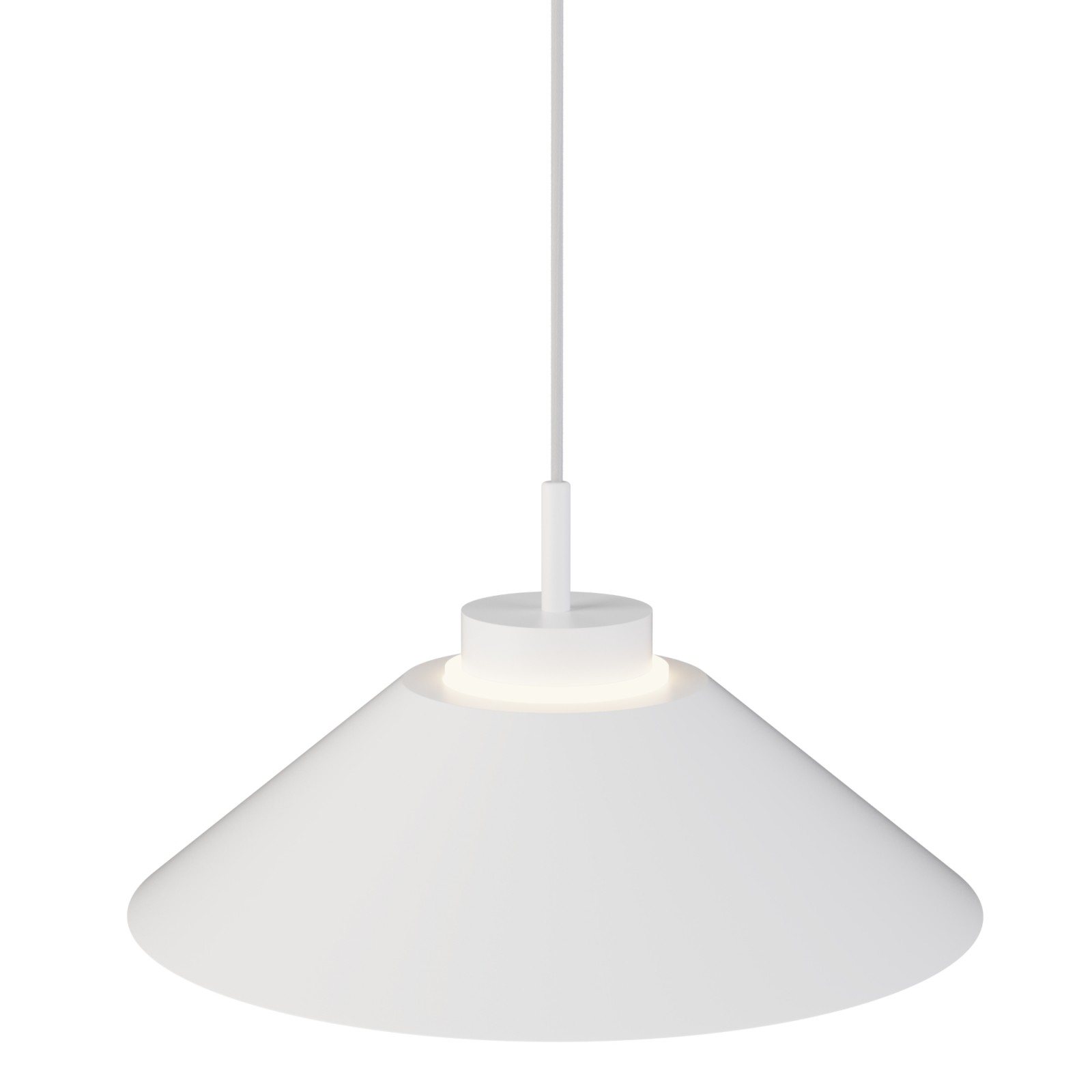 sulion Lámpara de techo CARMEN. Metal cono blanco y módulo blanco. LED 9W