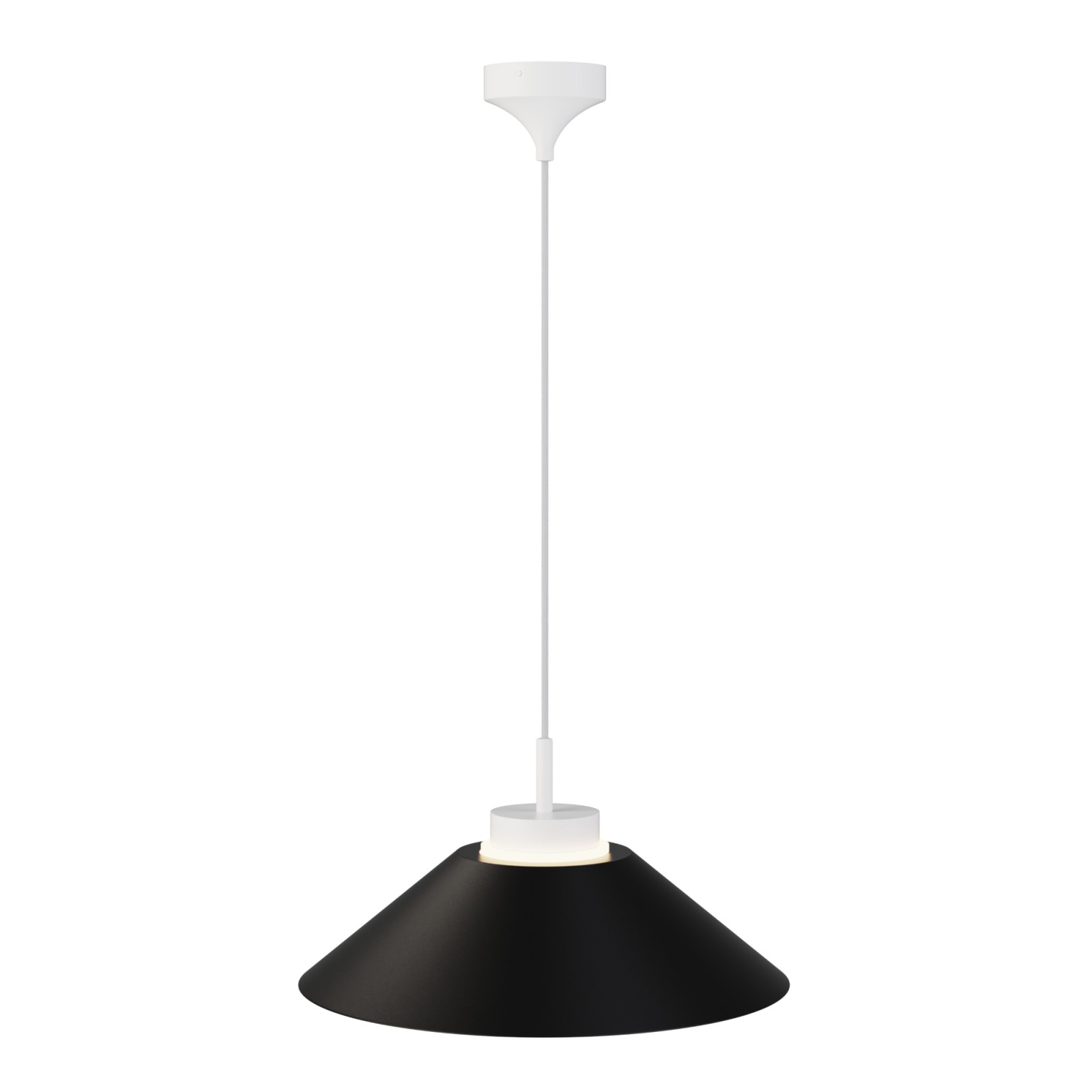 Sulion Lámpara De Techo CARMEN. Metal Cono Negro Y Módulo Blanco. LED 9W