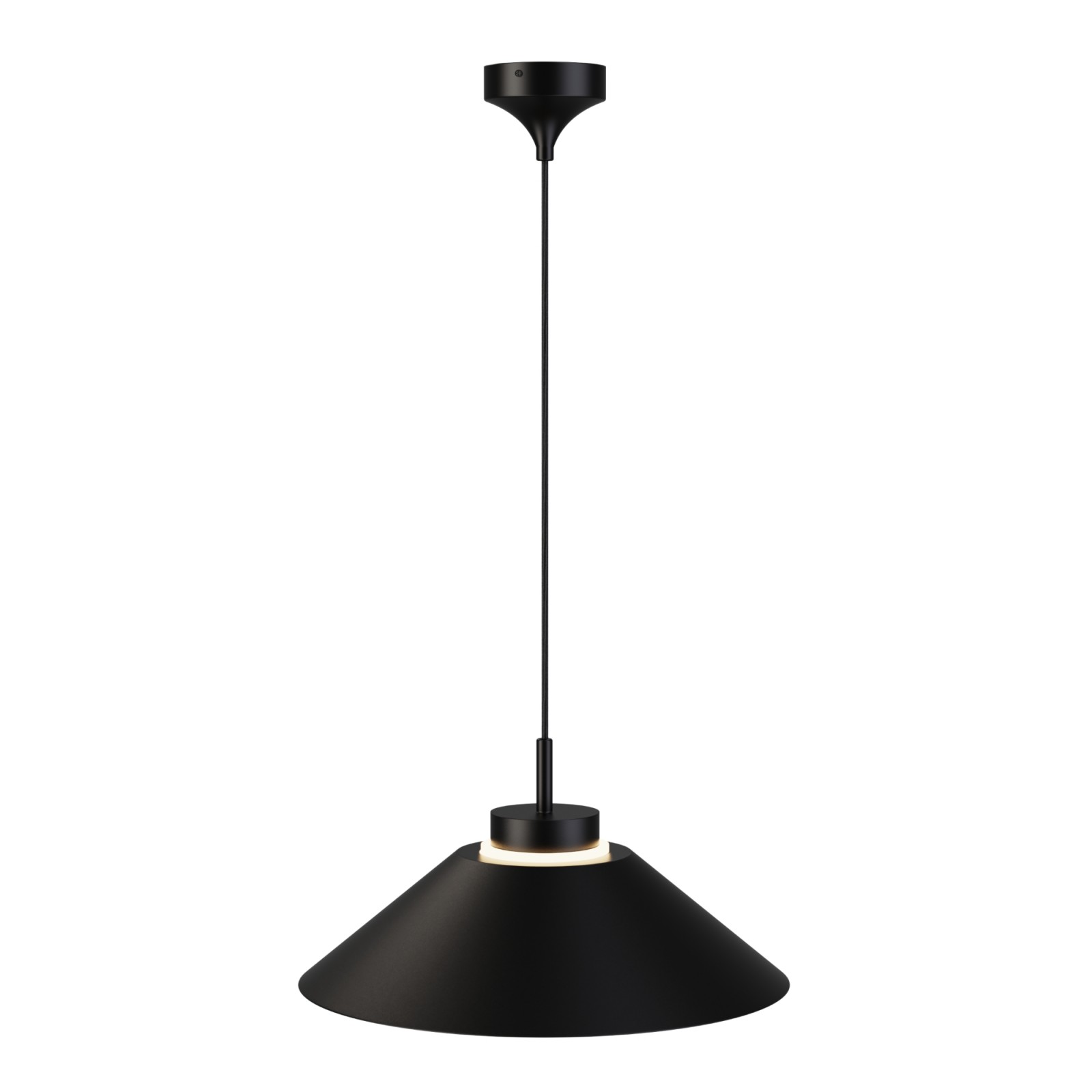 Sulion Lámpara De Techo CARMEN. Metal Cono Negro Y Módulo Negro. LED 9W