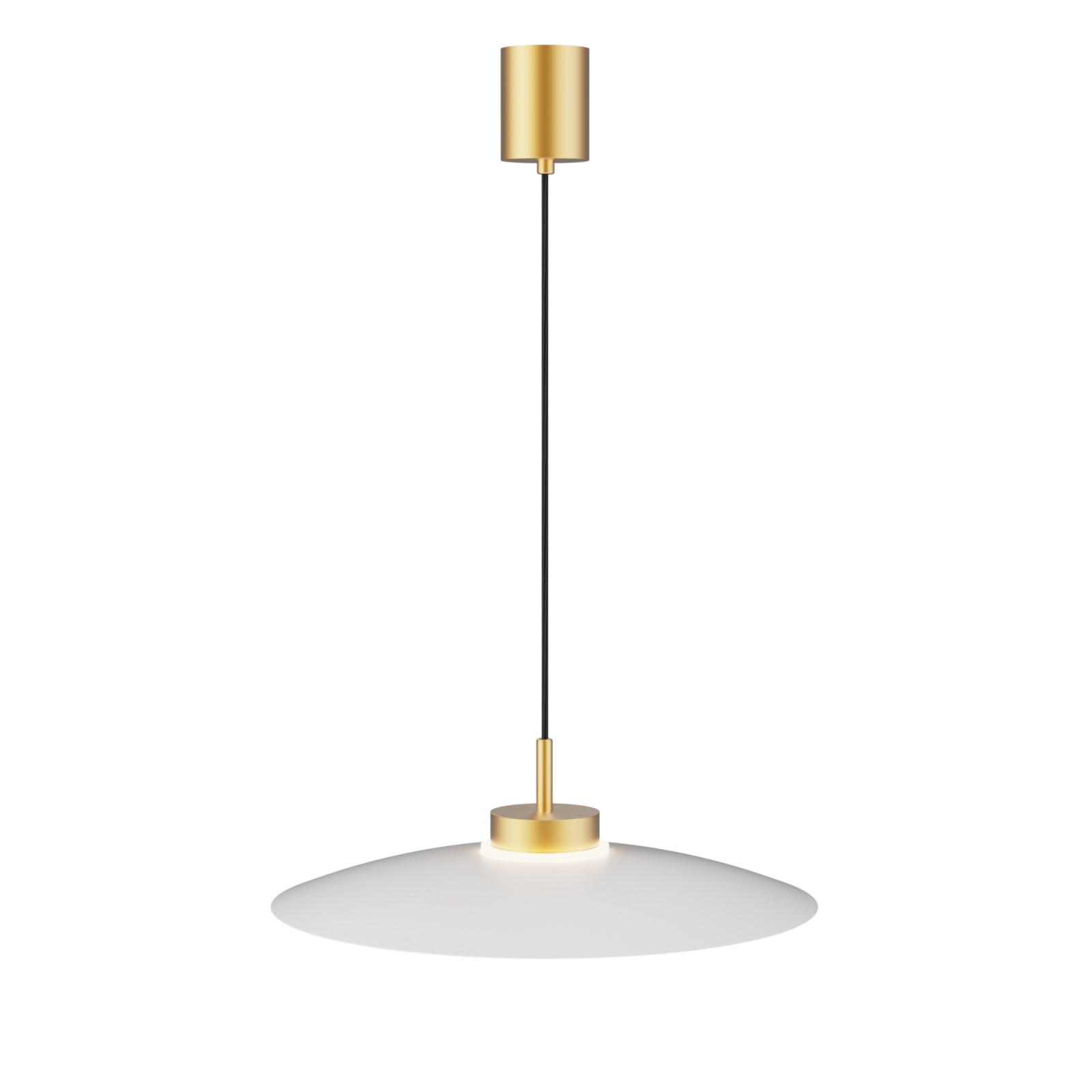 Sulion Lámpara De Techo CARMEN. Metal Plano Blanco Y Módulo Latón . LED 9W