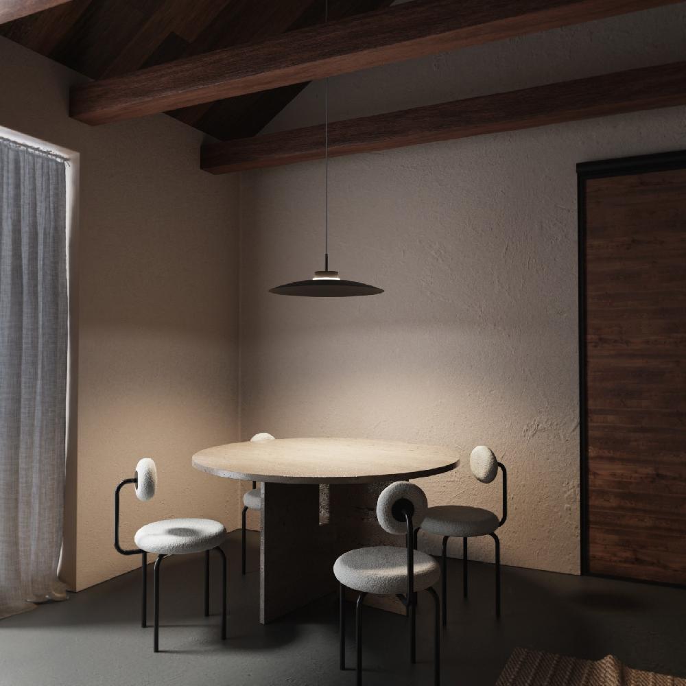 Sulion Lámpara De Techo CARMEN. Metal Plano Negro Y Módulo Negro. LED 9W