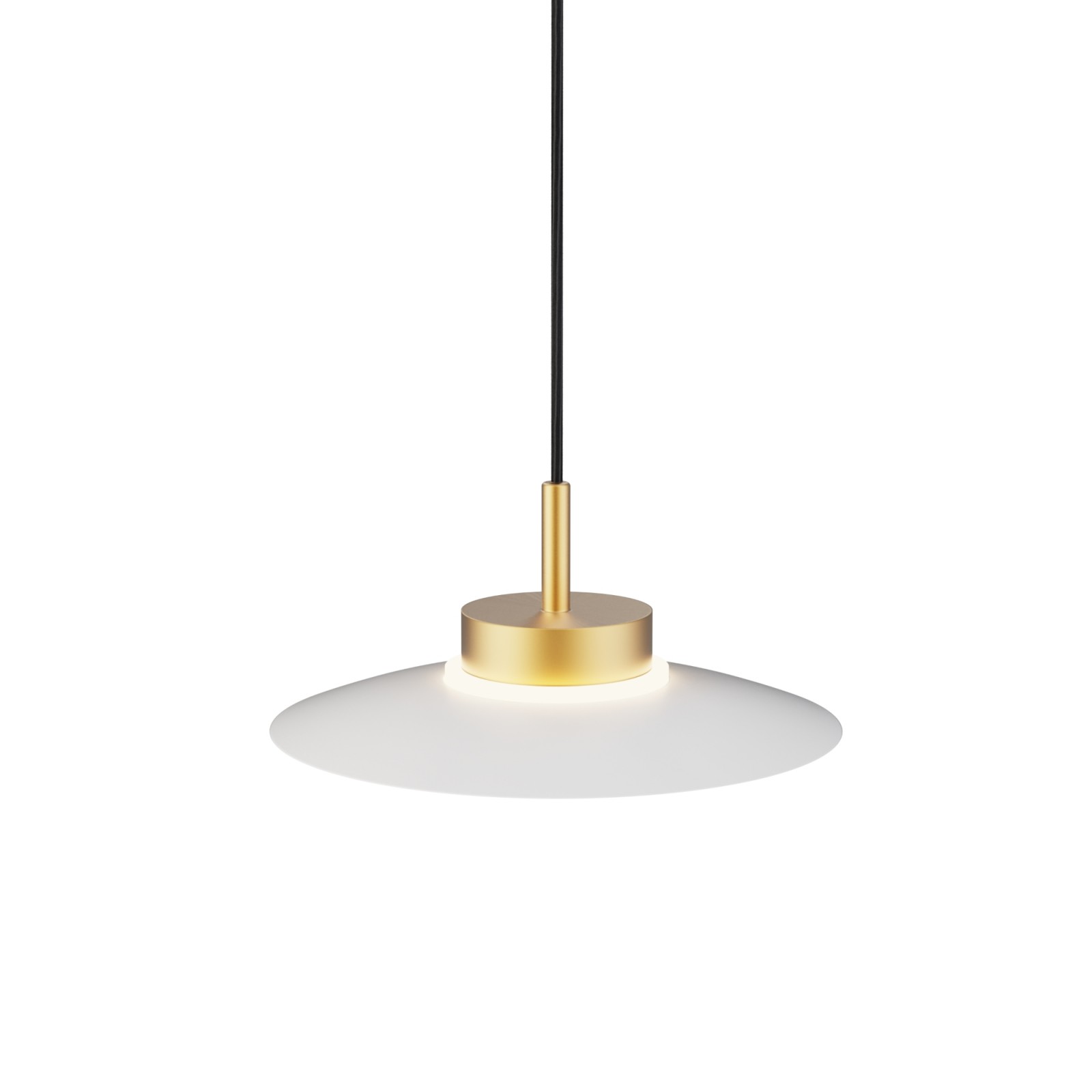 sulion Lámpara de techo CARMEN. Metal plano S blanco y módulo latón . LED 9W