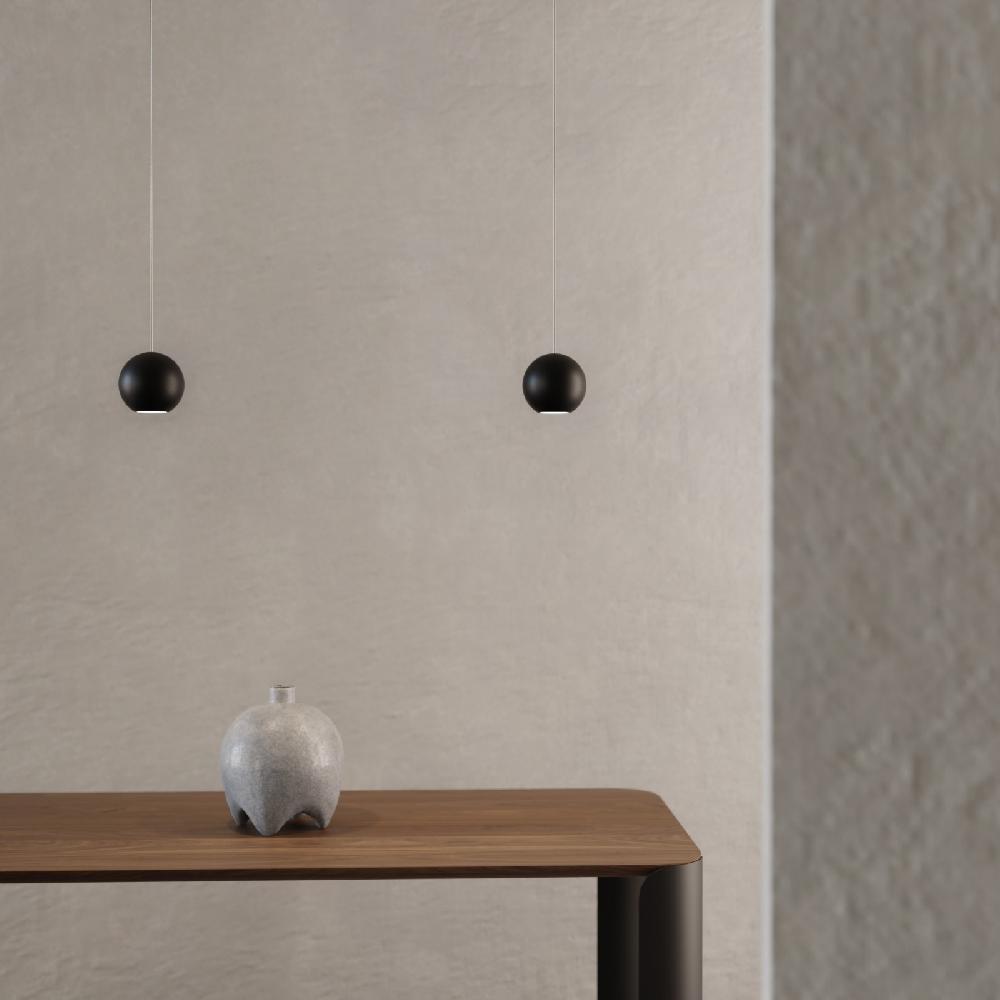 Sulion Lámpara De Techo DOTY. Yeso En Color Negro. 1xGU10 | Sulion