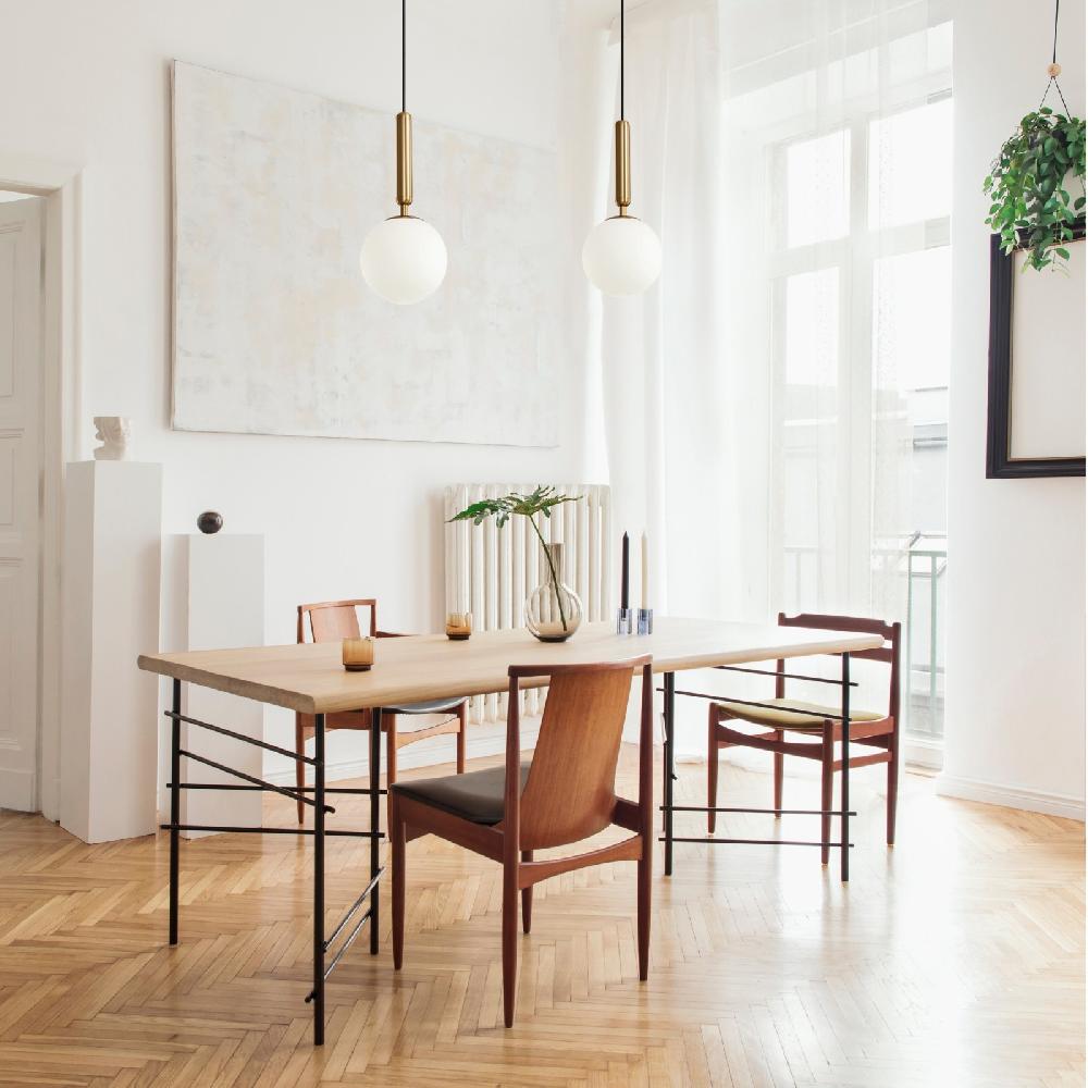 Sulion Lámpara De Techo MUSA. Metal Acabado Latón Y Bola Vidrio. 1xG9|Sulion