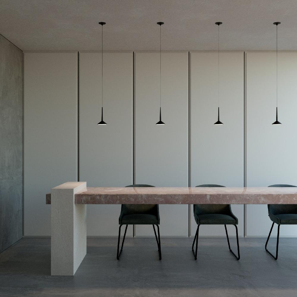 Sulion Lámpara De Techo MUSA. Metal Acabado Negro Arenado. LED 7W|Sulion