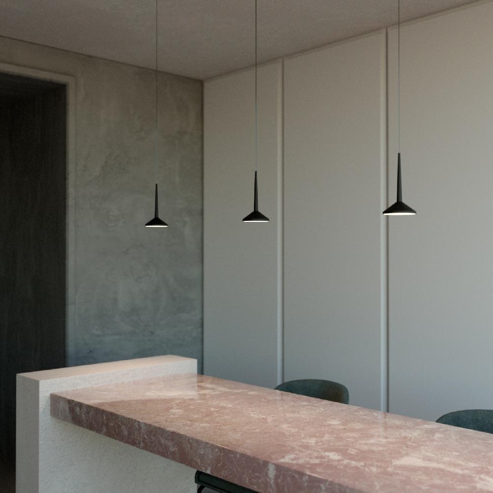 Sulion Lámpara De Techo MUSA. Metal Acabado Negro Arenado. LED 7W|Sulion