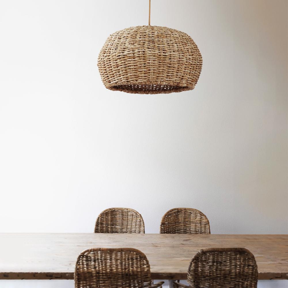 Sulion Lámpara De Techo NEST. Ratán Y Cable Color Natural. 1xE27 |Sulion