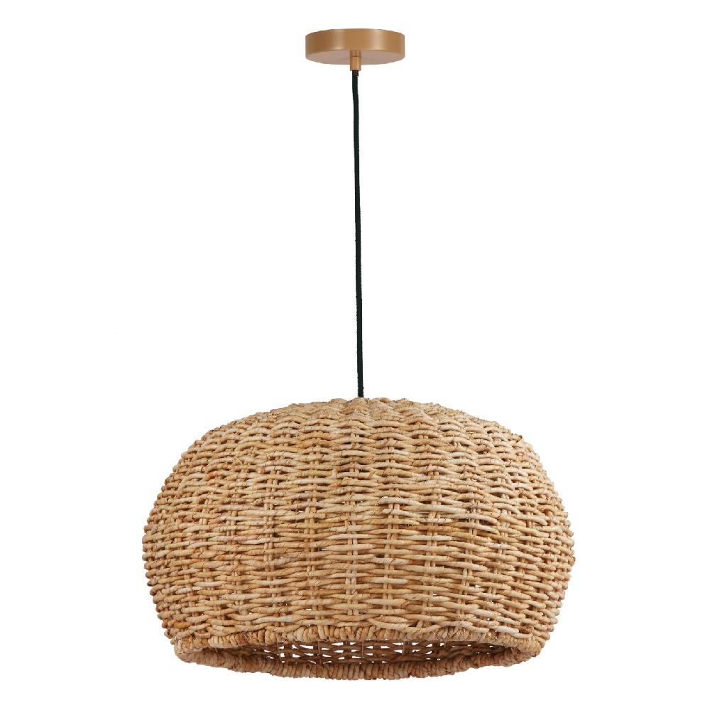 sulion Lámpara de techo NEST. Ratán y cable negro. 1xE27 |Sulion