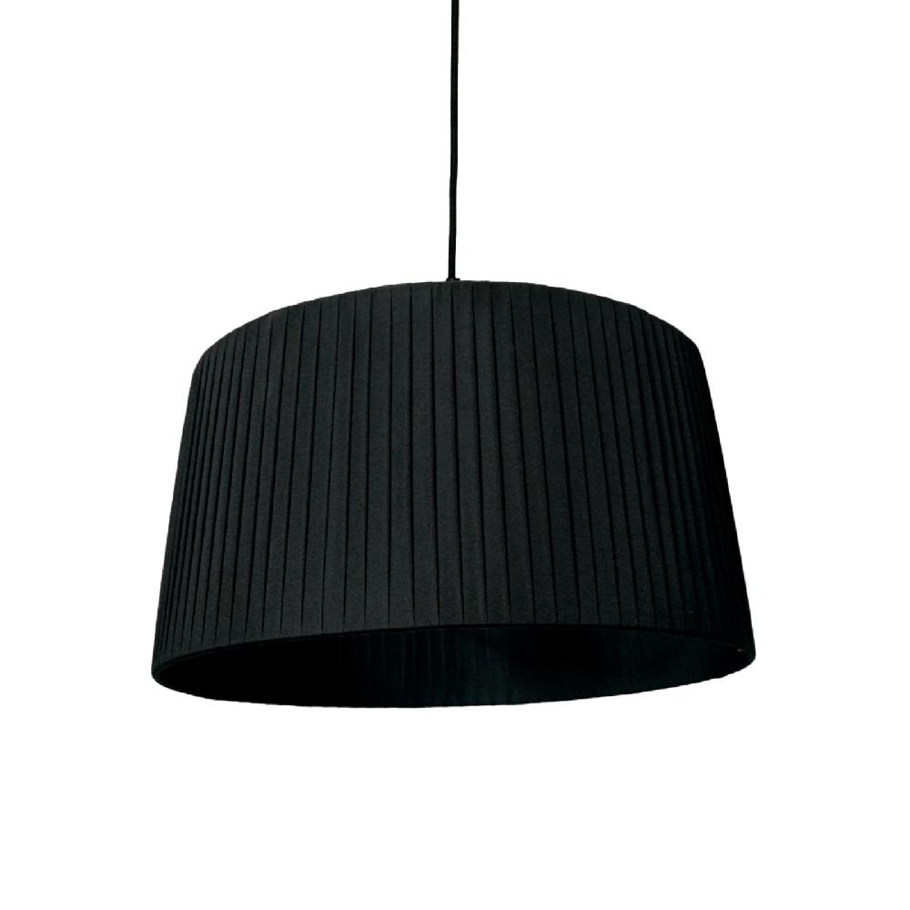 sulion Lámpara de techo ONA.Pantalla encintada negra cable negro.1xE27|Sulion