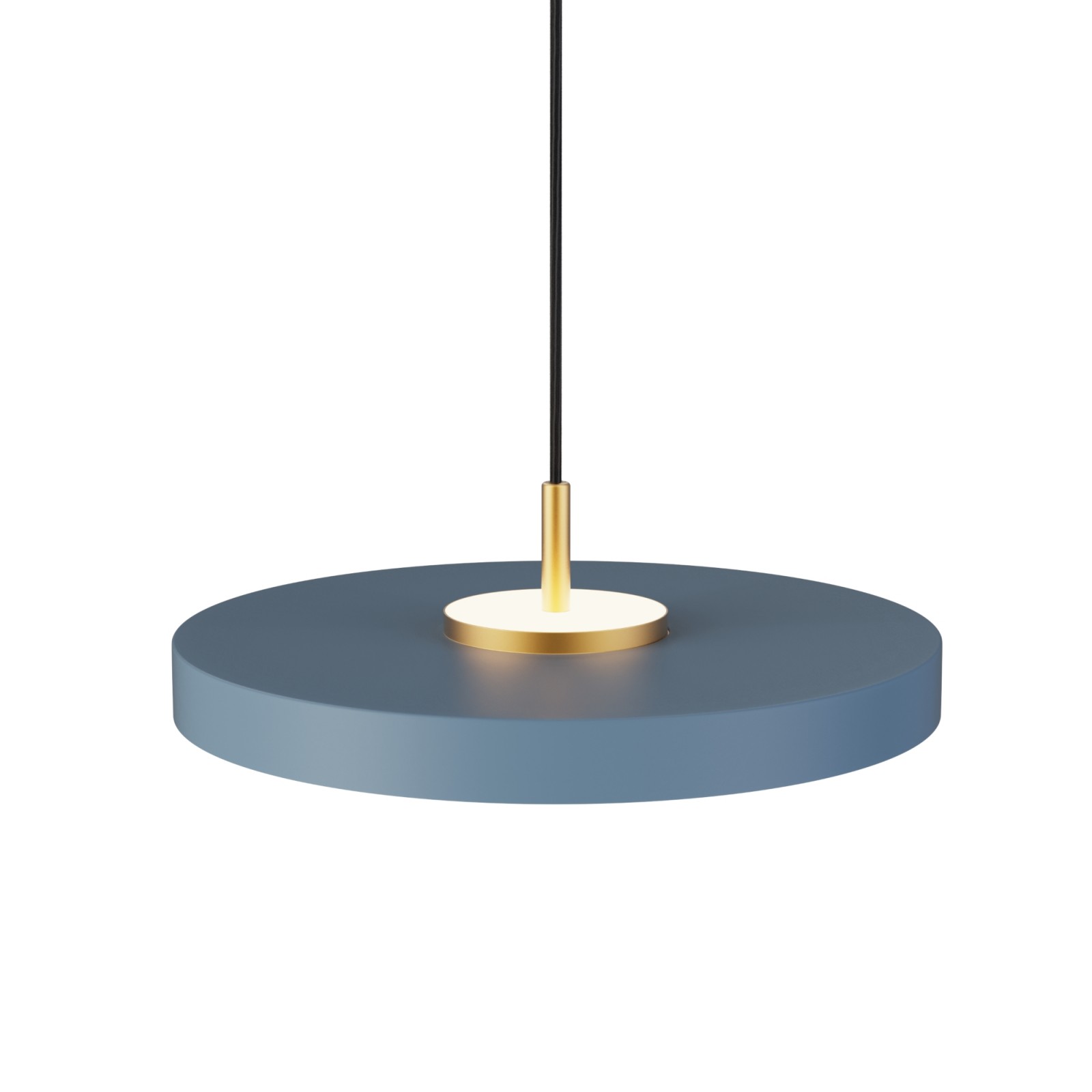 sulion Lámpara de techo VALENTINA. Metal acabado azul y módulo latón. LED 18W