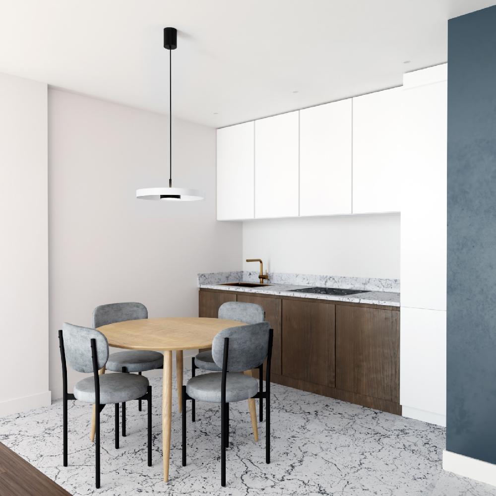 Sulion Lámpara De Techo VALENTINA.Metal Acabado Blanco Y Módulo Negro.LED 18W