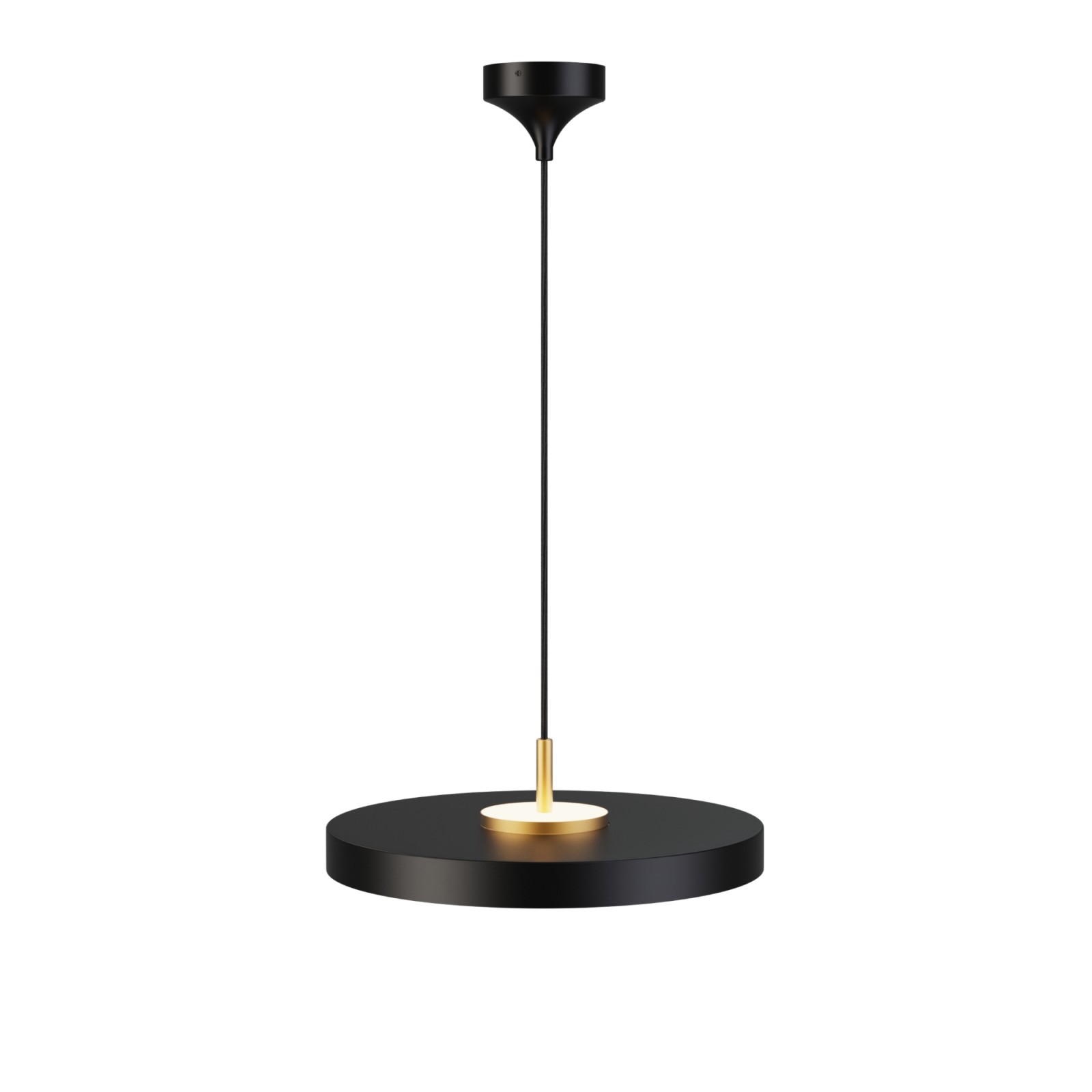 Sulion Lámpara De Techo VALENTINA.Metal Acabado Negro Y Módulo Latón. LED 18W