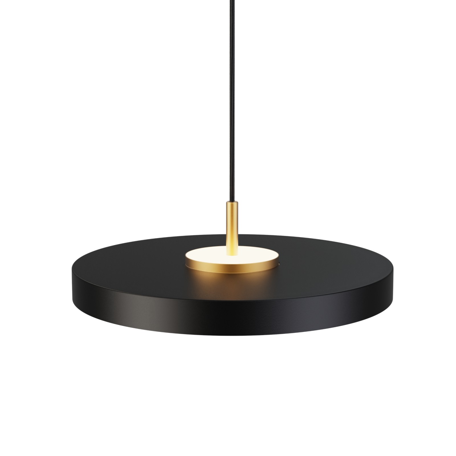 sulion Lámpara de techo VALENTINA.Metal acabado negro y módulo latón. LED 18W