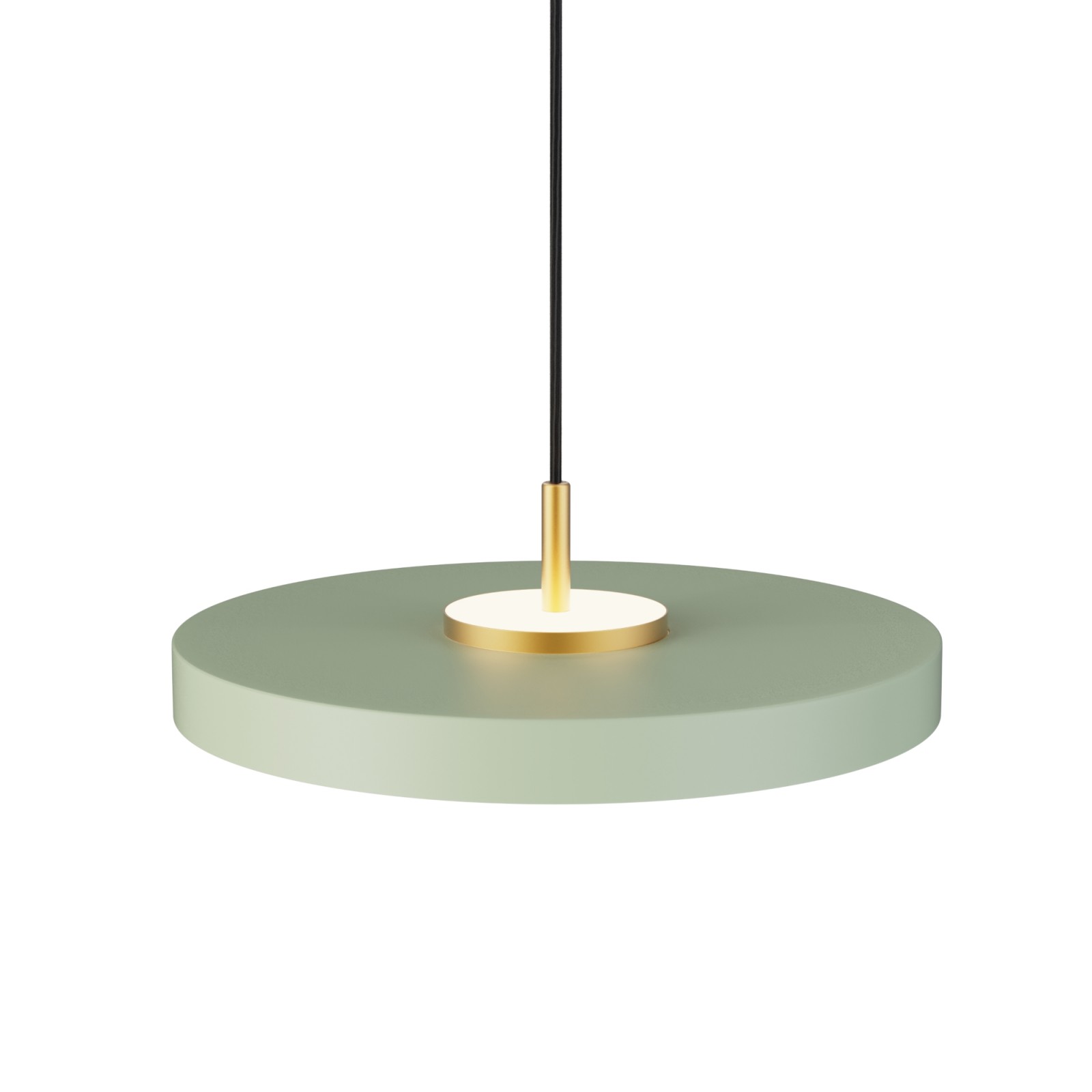 sulion Lámpara de techo VALENTINA.Metal acabado verde y módulo latón. LED 18W