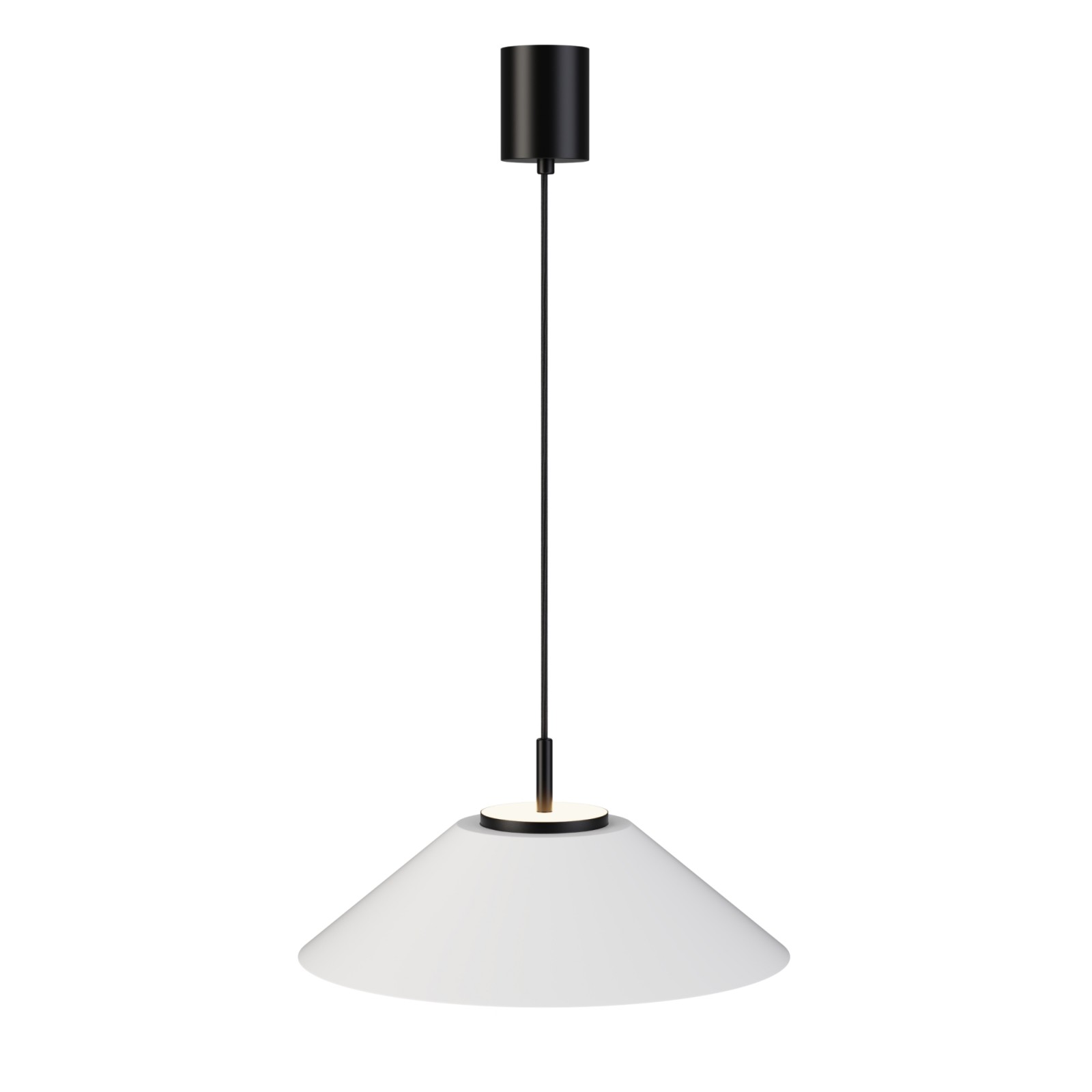 Sulion Lámpara De Techo VALENTINA.Metal Cono Blanco Y Módulo Negro.LED 18W