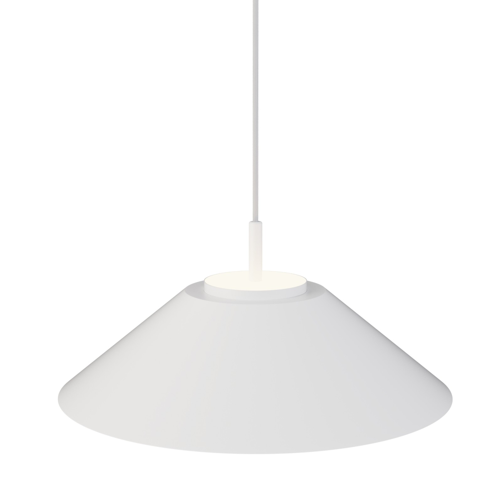 sulion Lámpara de techo VALENTINA.Metal cono blanco y módulo blanco. LED 18W