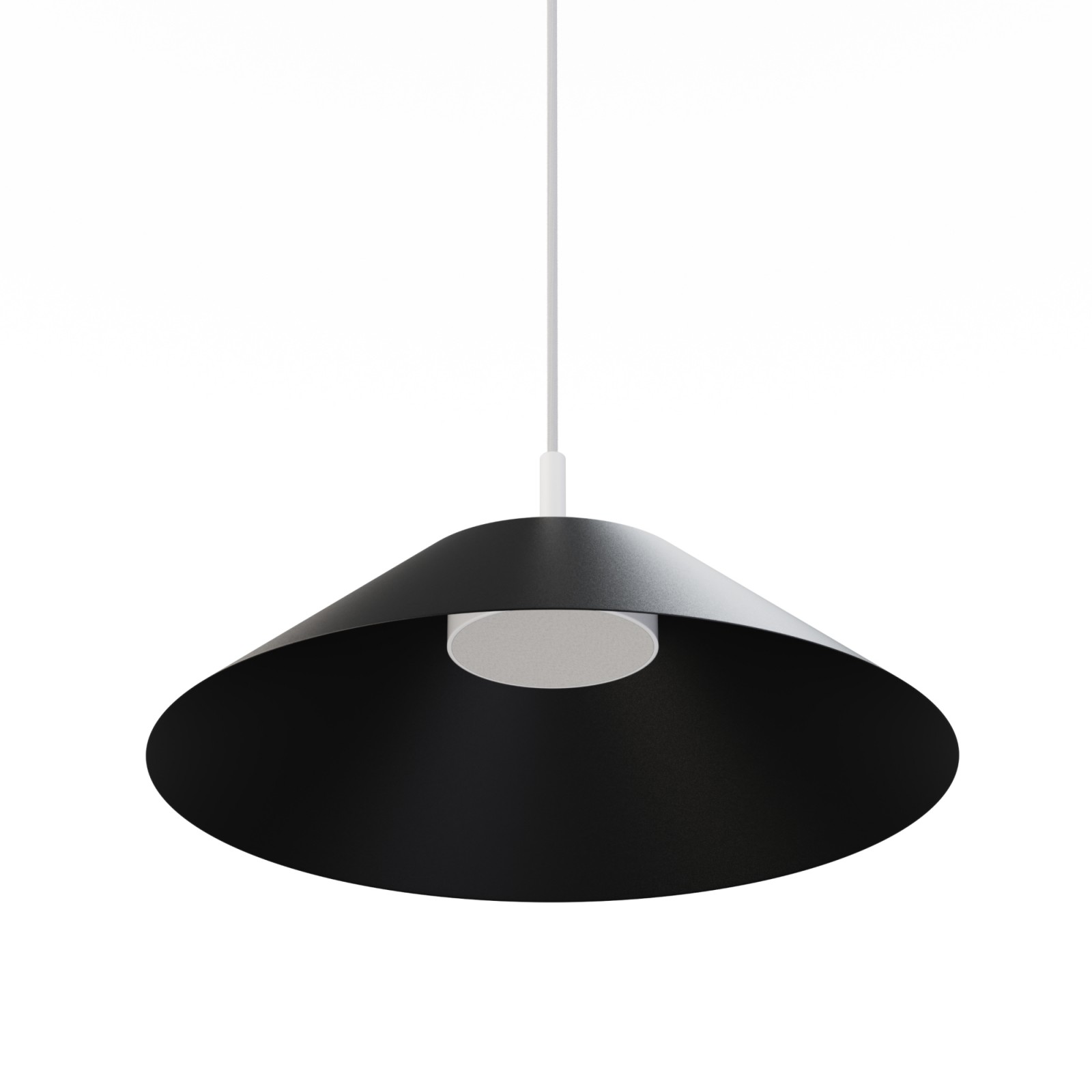 Sulion Lámpara De Techo VALENTINA.Metal Cono Negro Y Módulo Negro.LED 18W