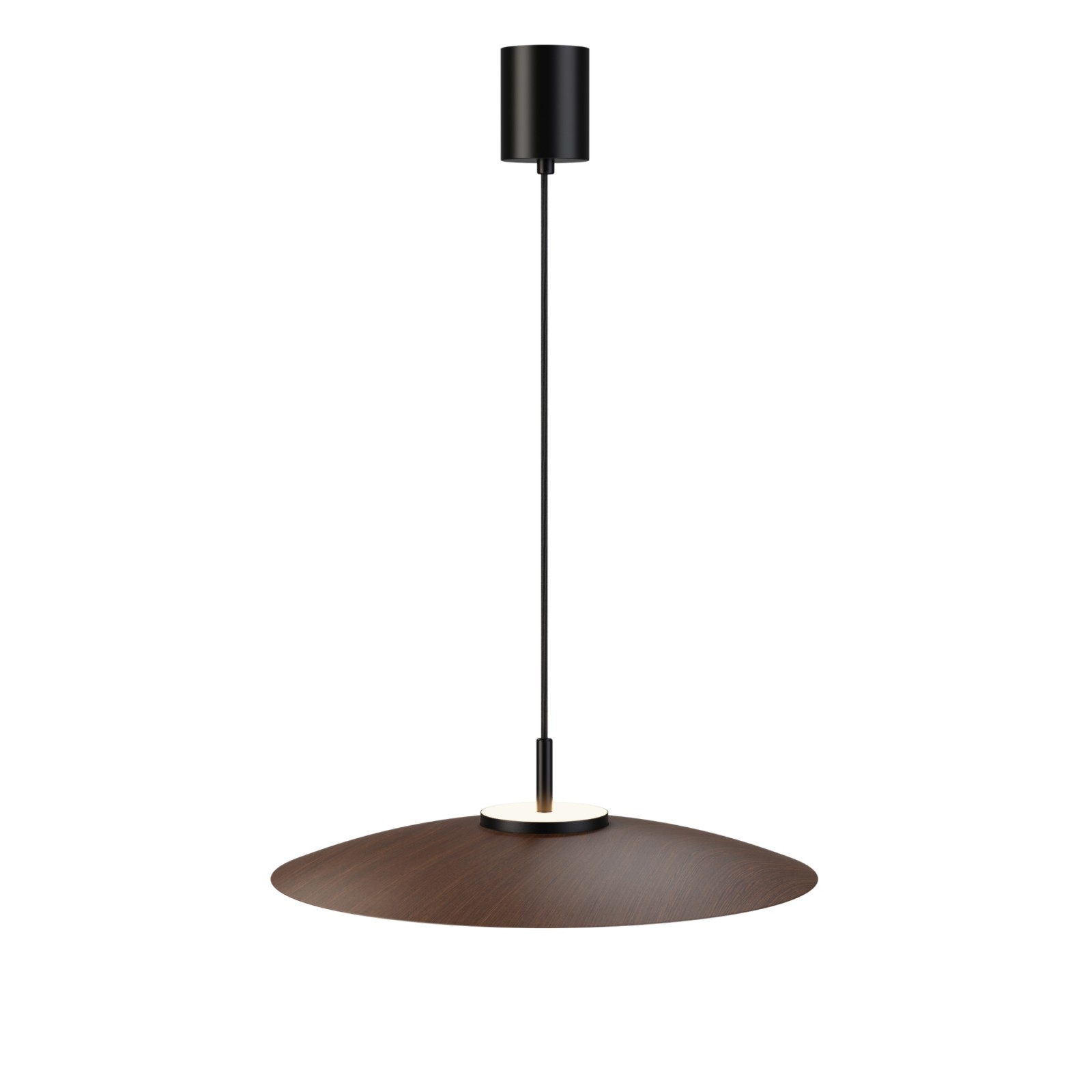 Sulion Lámpara De Techo VALENTINA.Metal Plano Madera Y Módulo Negro.LED 18W
