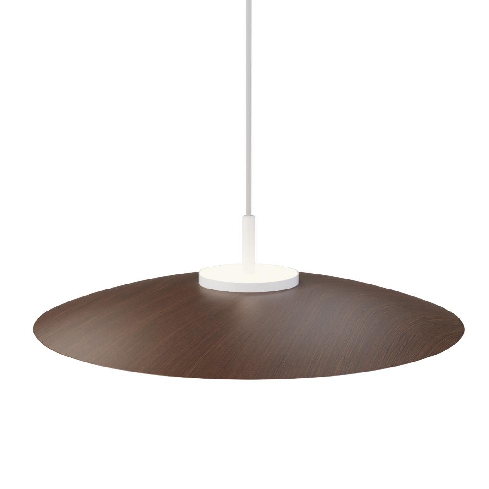 sulion Lámpara de techo VALENTINA.Metal plano madera y módulo blanco.LED18W