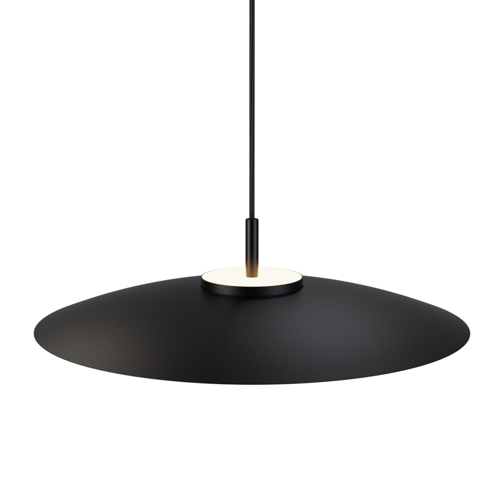 sulion Lámpara de techo VALENTINA.Metal plano negro y módulo negro. LED 18W