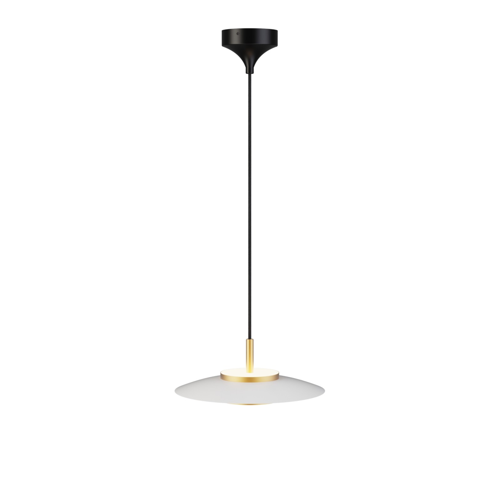 Sulion Lámpara De Techo VALENTINA.Metal Plano S Blanco Y Módulo Latón. LED18W