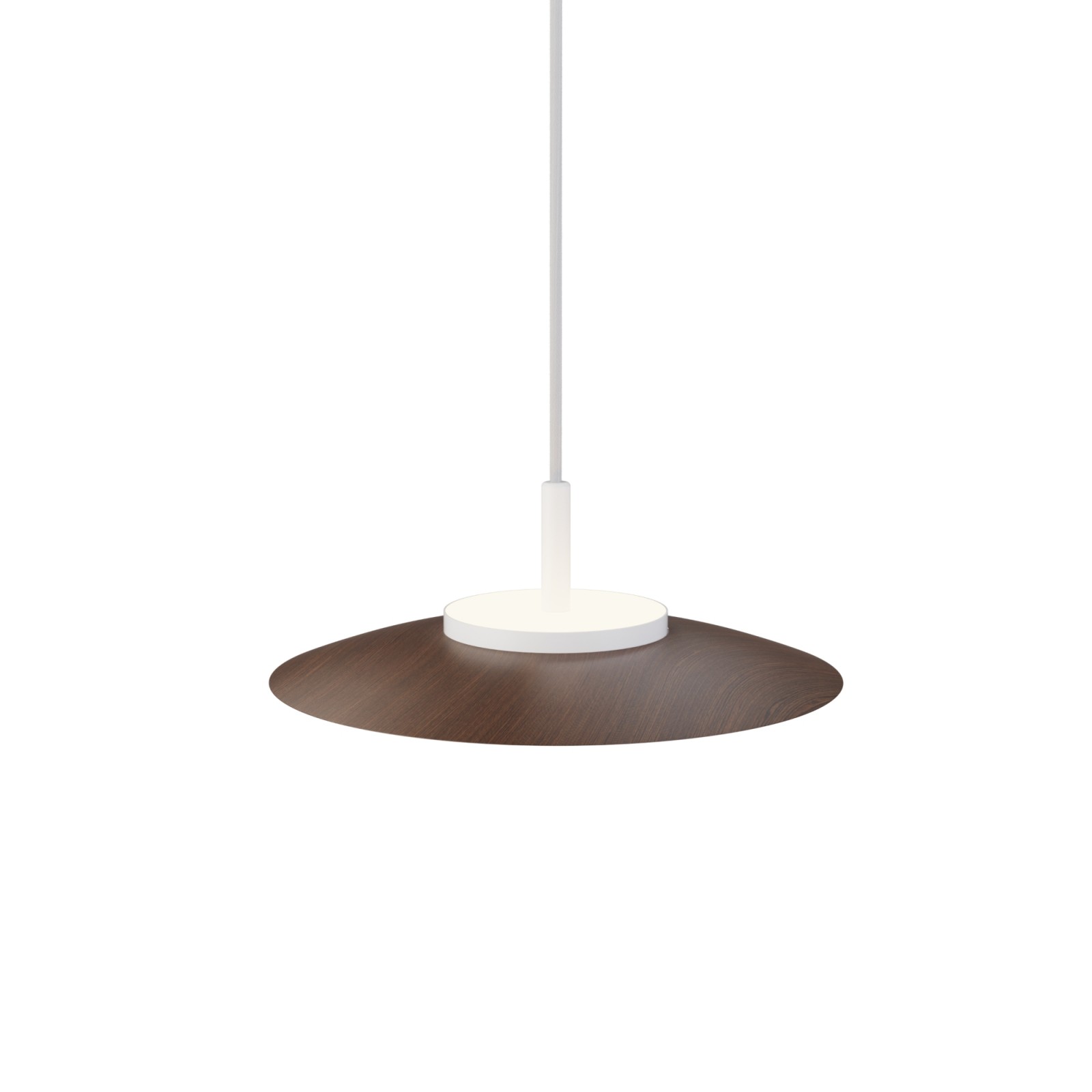 sulion Lámpara de techo VALENTINA.Metal plano S madera y módulo blanco.LED18W