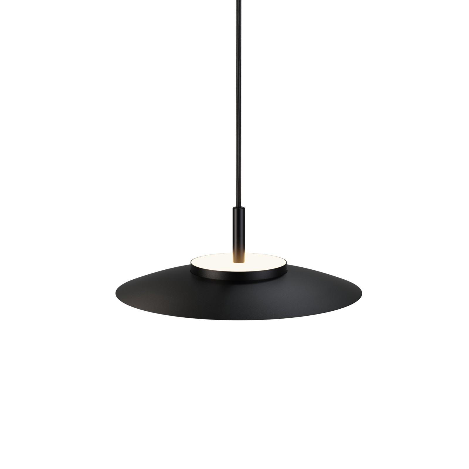 sulion Lámpara de techo VALENTINA.Metal plano S negro y módulo negro. LED 18W