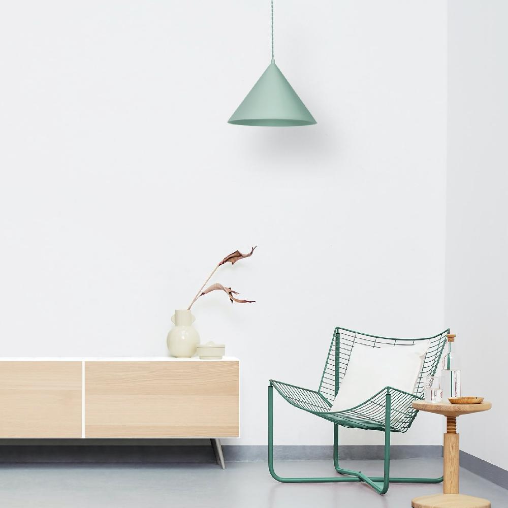 Sulion Lámpara De Techo VILMA. Yeso Color Verde Menta. 1xE27 |Sulion