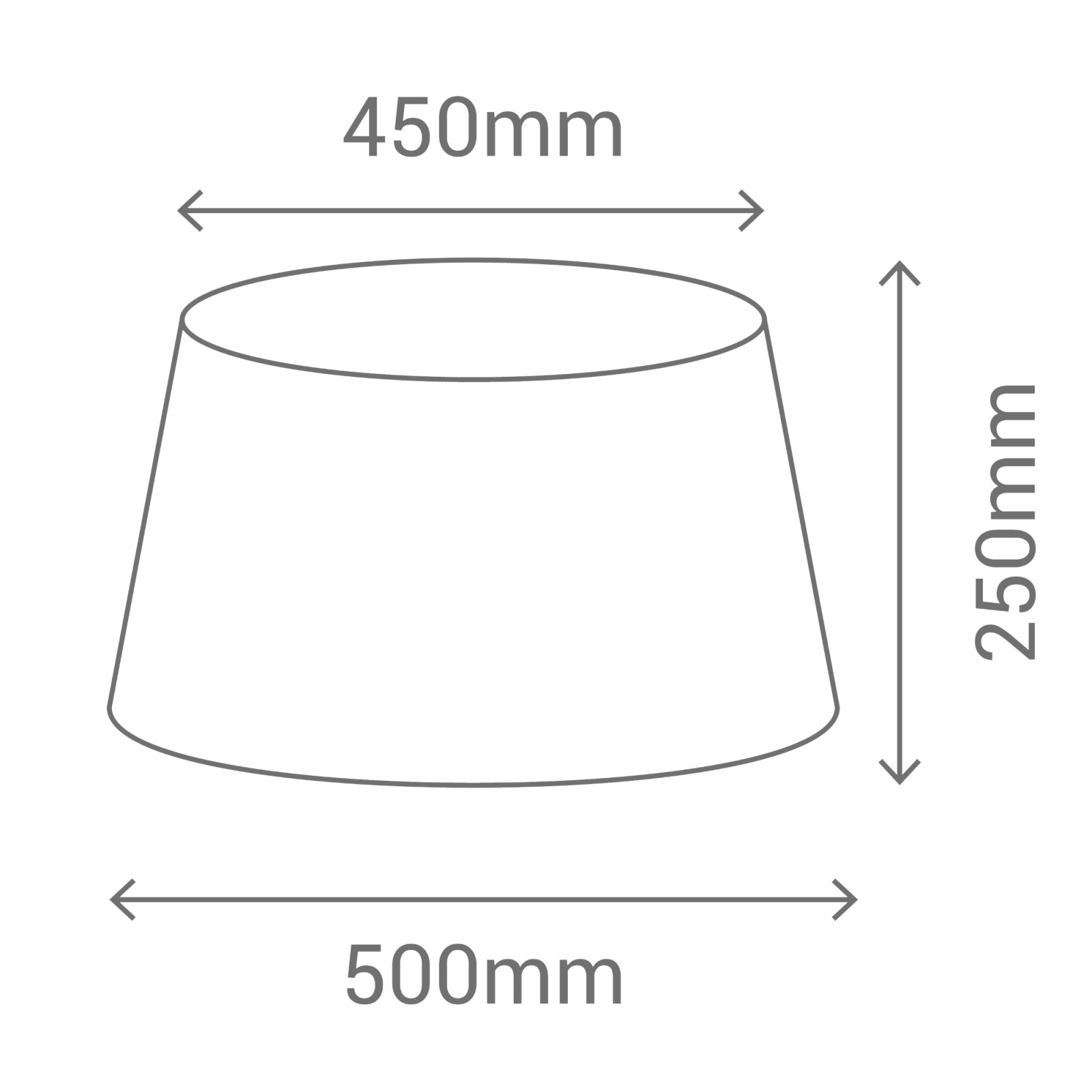 Sulion Pantalla Cónica BASIC En Color Crema Con Medidas 50x45x25 Cm. |Sulion