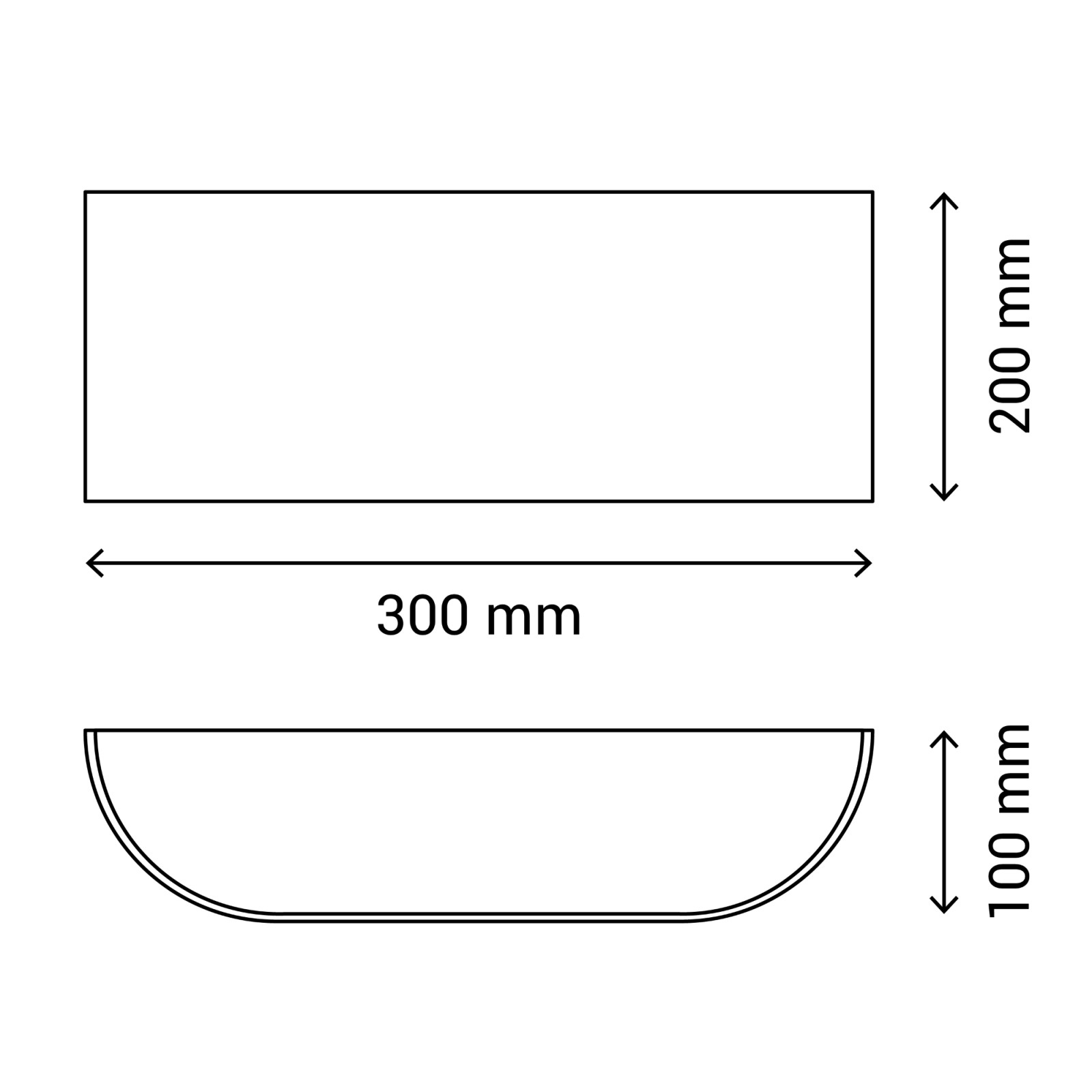 Sulion Pantalla Rectangular BASIC Blanca Para Aplique De 30x10x20cm |Sulion