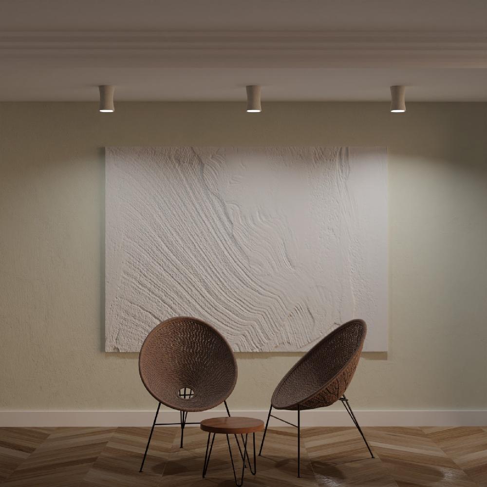 Sulion Plafón AREIA De Hormigón Blanco. 1xGU10 |Sulion