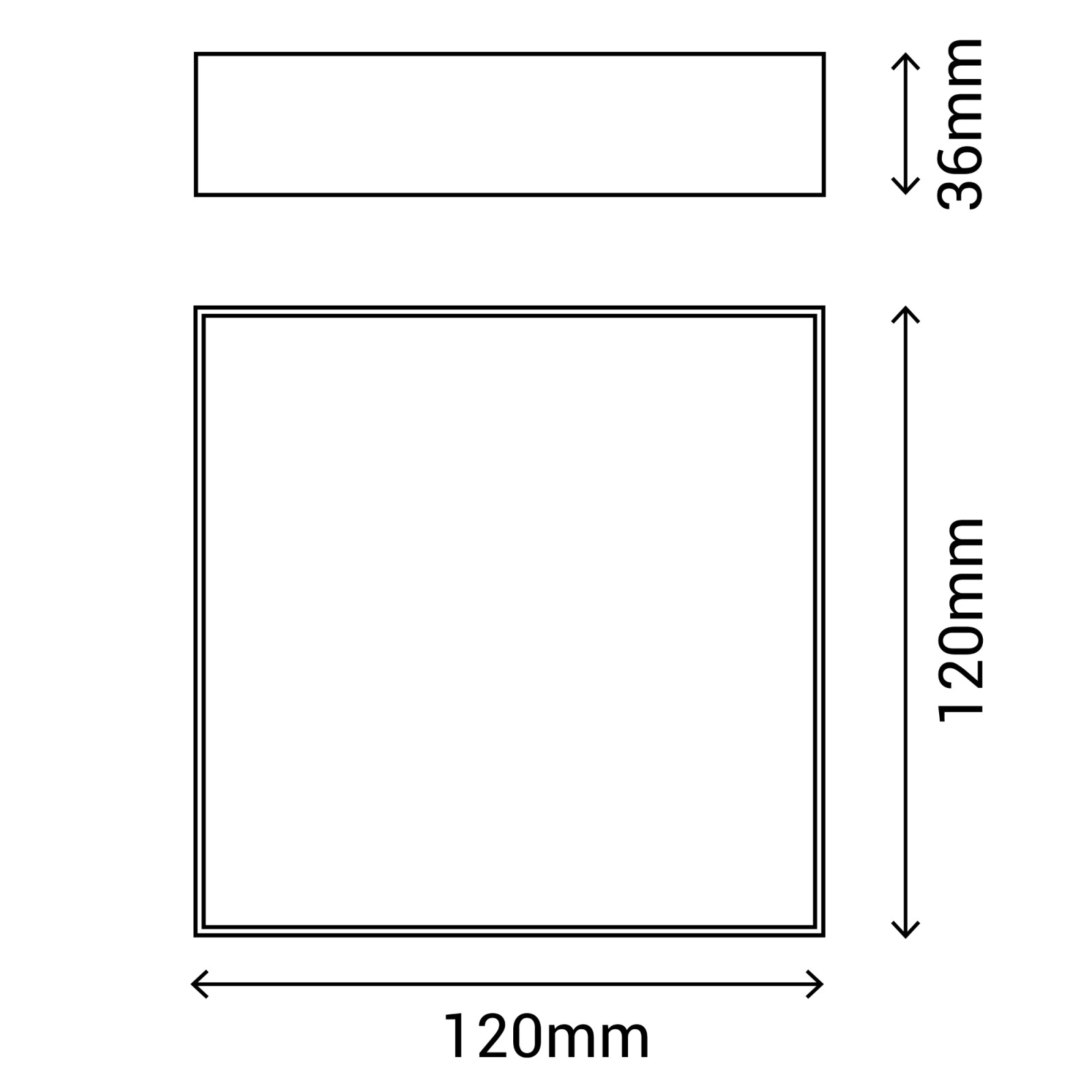 Sulion Plafón Cuadrado LINHA En Blanco LED 12W Y CCT En ABS | Sulion