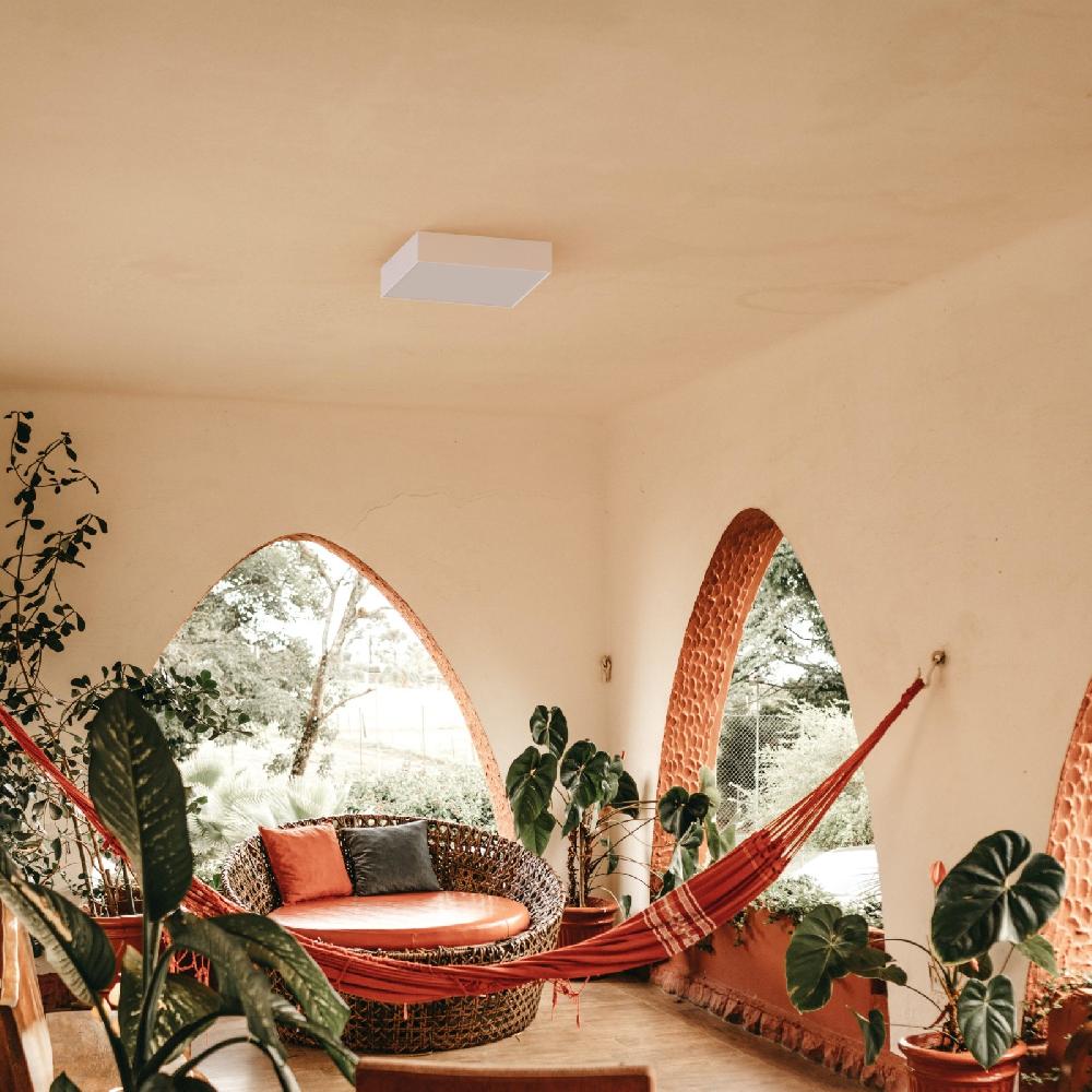 Sulion Plafón Cuadrado LINHA En Blanco LED 24W Y CCT En ABS | Sulion