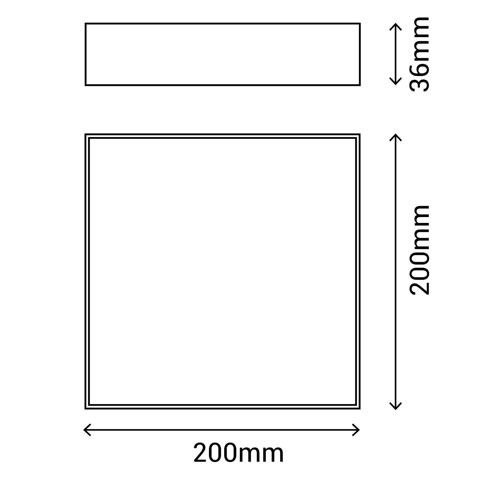 Sulion Plafón Cuadrado LINHA En Blanco LED 24W Y CCT En ABS | Sulion