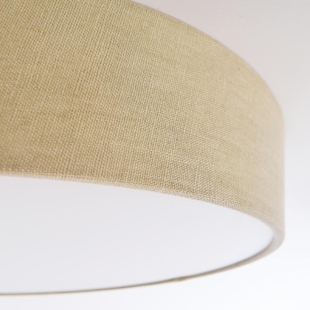 Sulion Plafón MOON Circular Con Pantalla Textil Natural. Ø60cm.LED 55W|Sulion