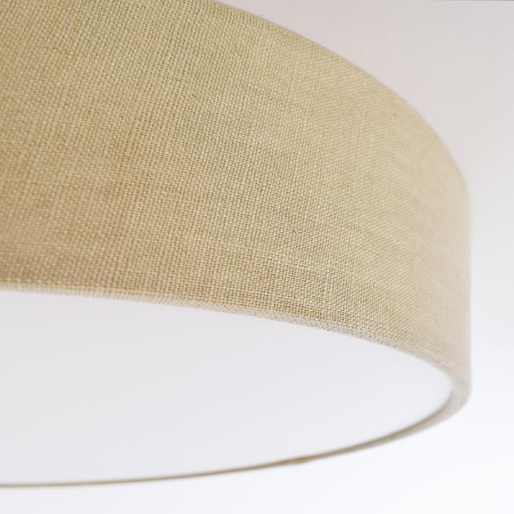 Sulion Plafón MOON Circular Con Pantalla Textil Natural. Ø40cm.LED 33W|Sulion