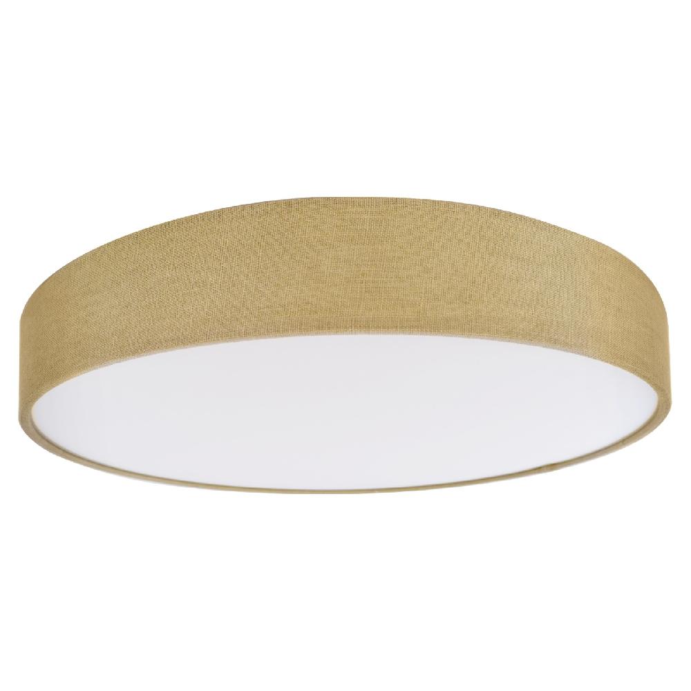 sulion Plafón MOON circular con pantalla textil natural. Ø60cm.LED 55W|Sulion