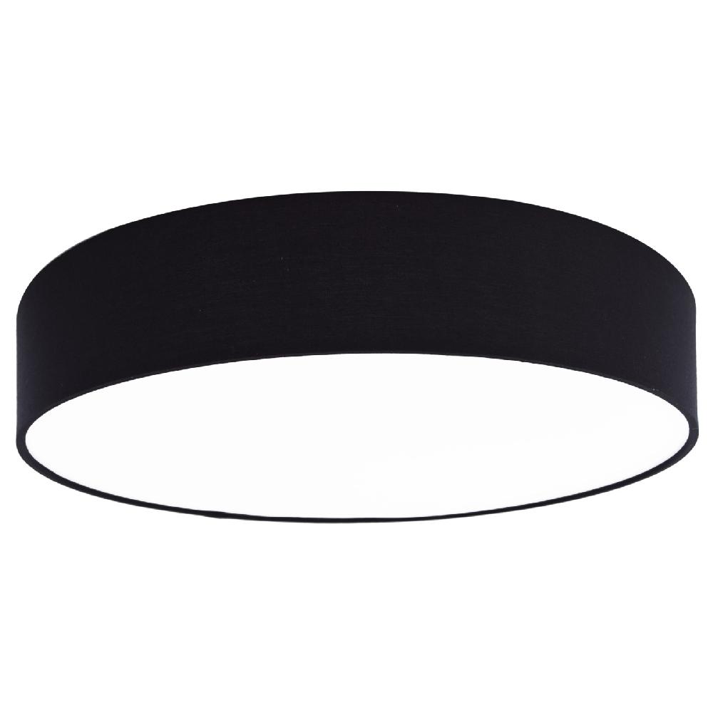 sulion Plafón MOON circular con pantalla textil negra. Ø40cm.LED 33W.|Sulion