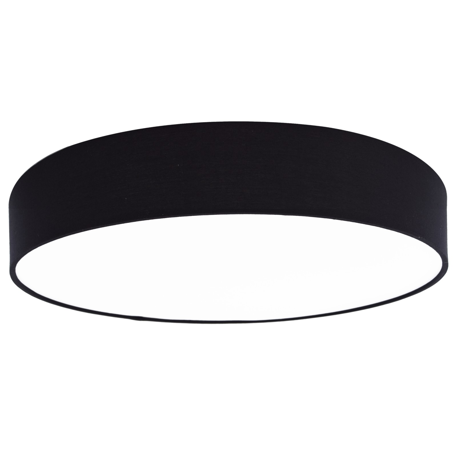 sulion Plafón MOON circular con pantalla textil negra. Ø60cm.LED 55W.|Sulion