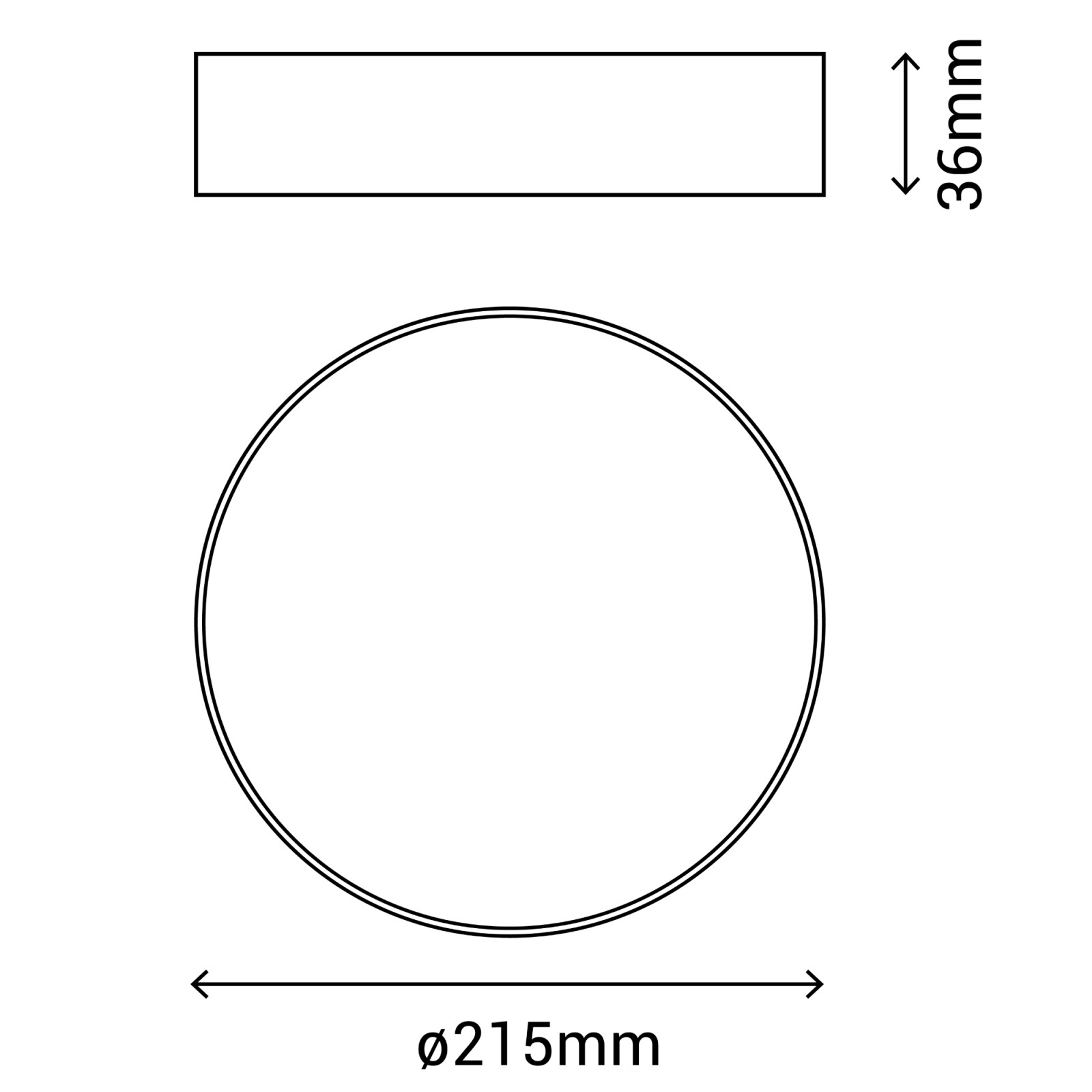 Sulion Plafón Redondo LINHA En Blanco LED 24W Y CCT En ABS | Sulion