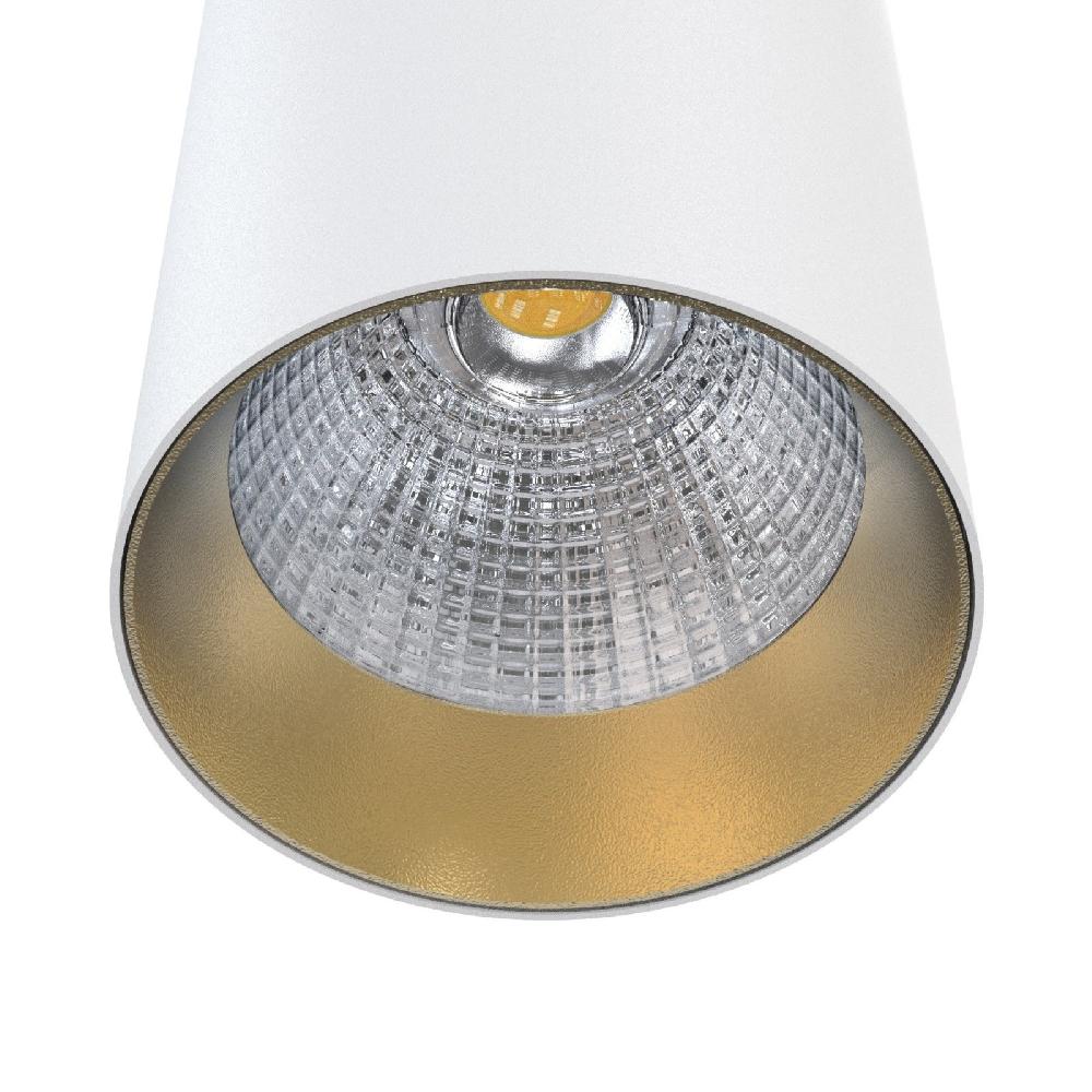 Sulion Semiplafón KIRA LED 12W Tubular Blanco Y Dorado 3CCT Switch 36°
