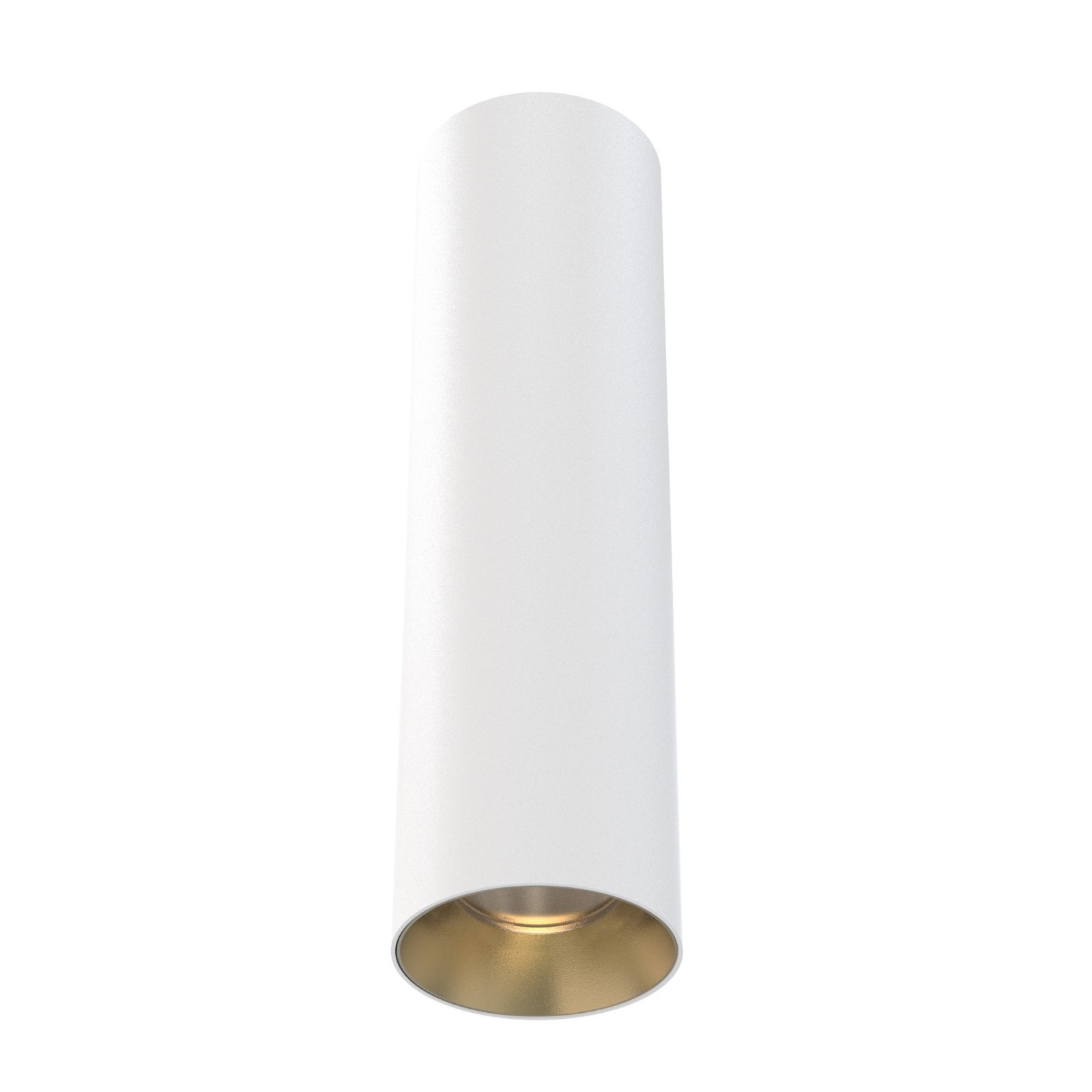 sulion Semiplafón KIRA LED 12W tubular blanco y dorado 3CCT switch 36°