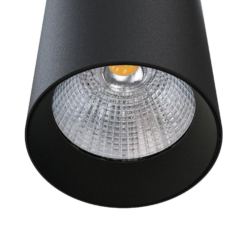 Sulion Semiplafón KIRA LED 12W Tubular Negro Mate 3CCT Switch 36°| Sulion