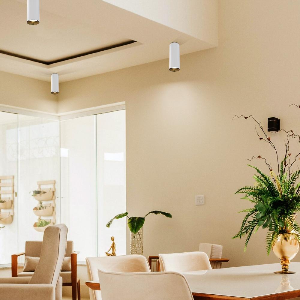 Sulion Semiplafón KIRA LED 20W Tubular Blanco Mate 3CCT Switch 15°| Sulion