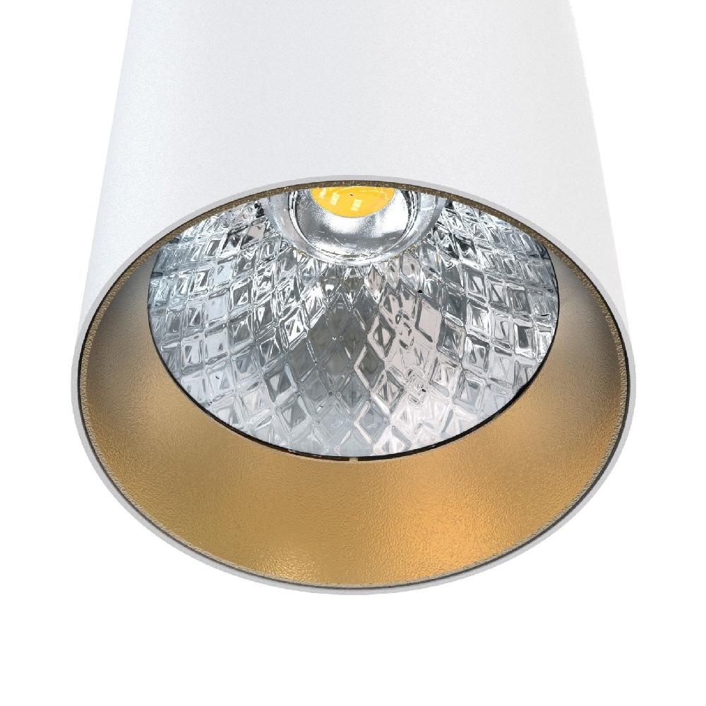 Sulion Semiplafón KIRA LED 20W Tubular Blanco Y Dorado 3CCT Switch 36°