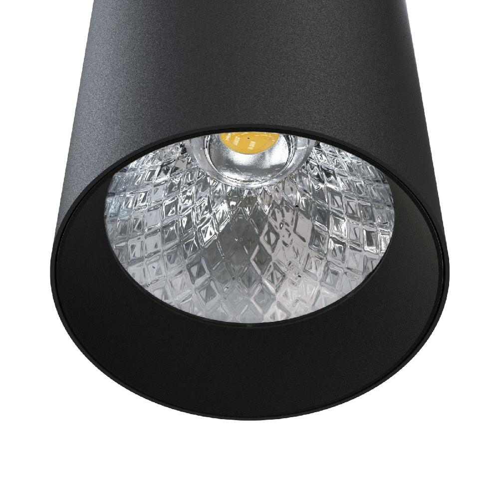 Sulion Semiplafón KIRA LED 20W Tubular Negro Mate 3CCT Switch 15°| Sulion