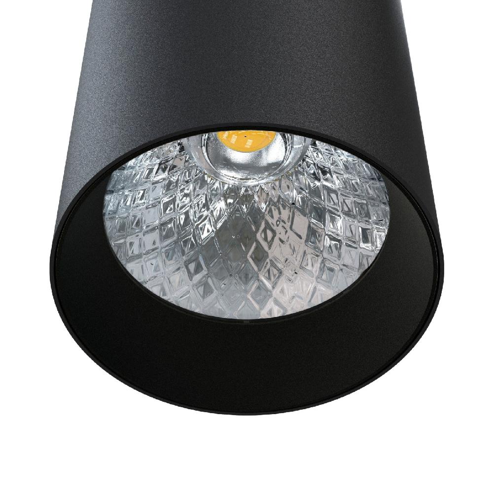 Sulion Semiplafón KIRA LED 20W Tubular Negro Mate 3CCT Switch 36°| Sulion