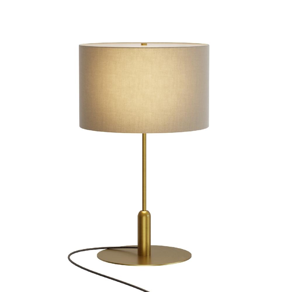 Sulion Sobremesa BASIC STYLO.Metal Latón Y Pantalla Natural.1xE27|Sulion