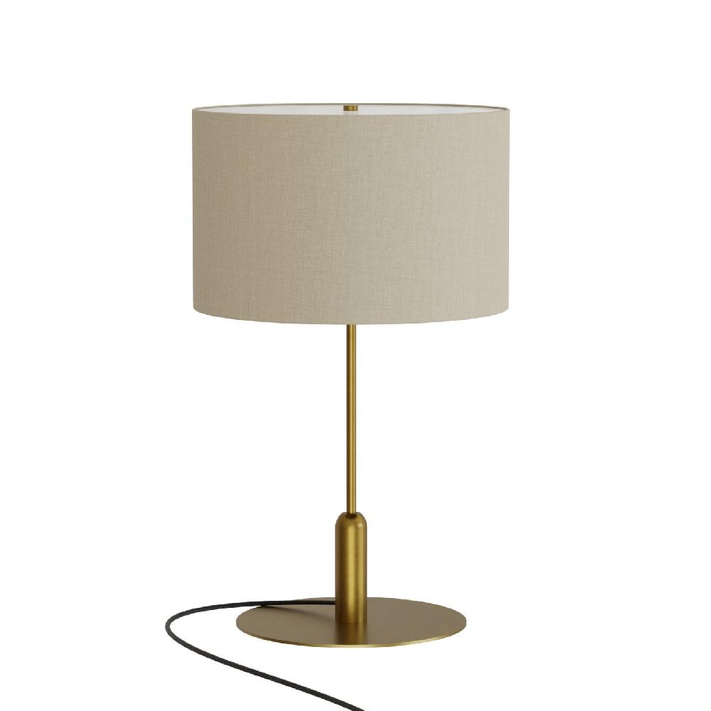 sulion Sobremesa BASIC STYLO.Metal latón y pantalla natural.1xE27|Sulion